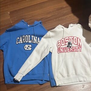 Russell Athletic Blue and White Crew Neck Sweaters